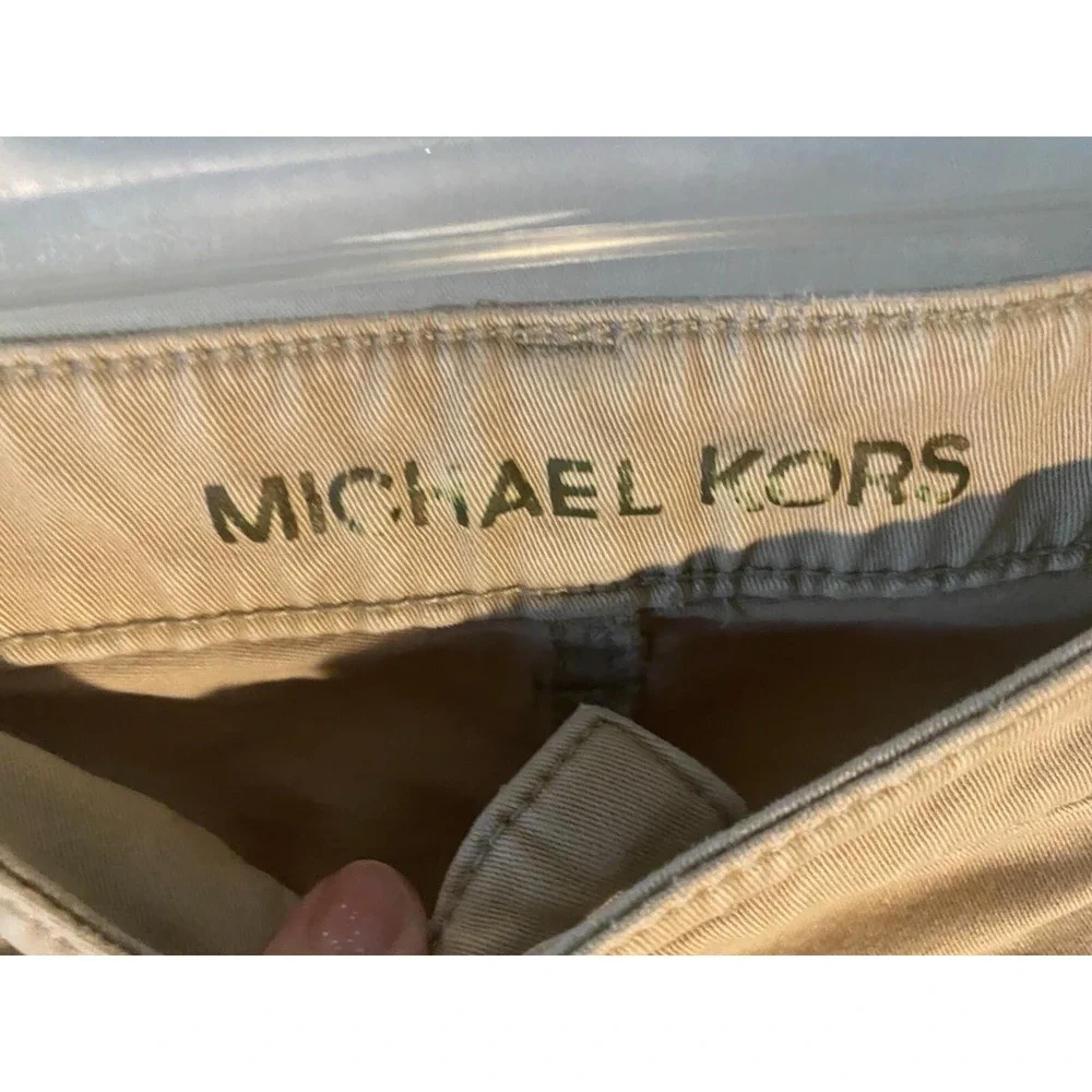 Women's Michael Kors Tan‎ Pants Size 14 with Zipper Accents